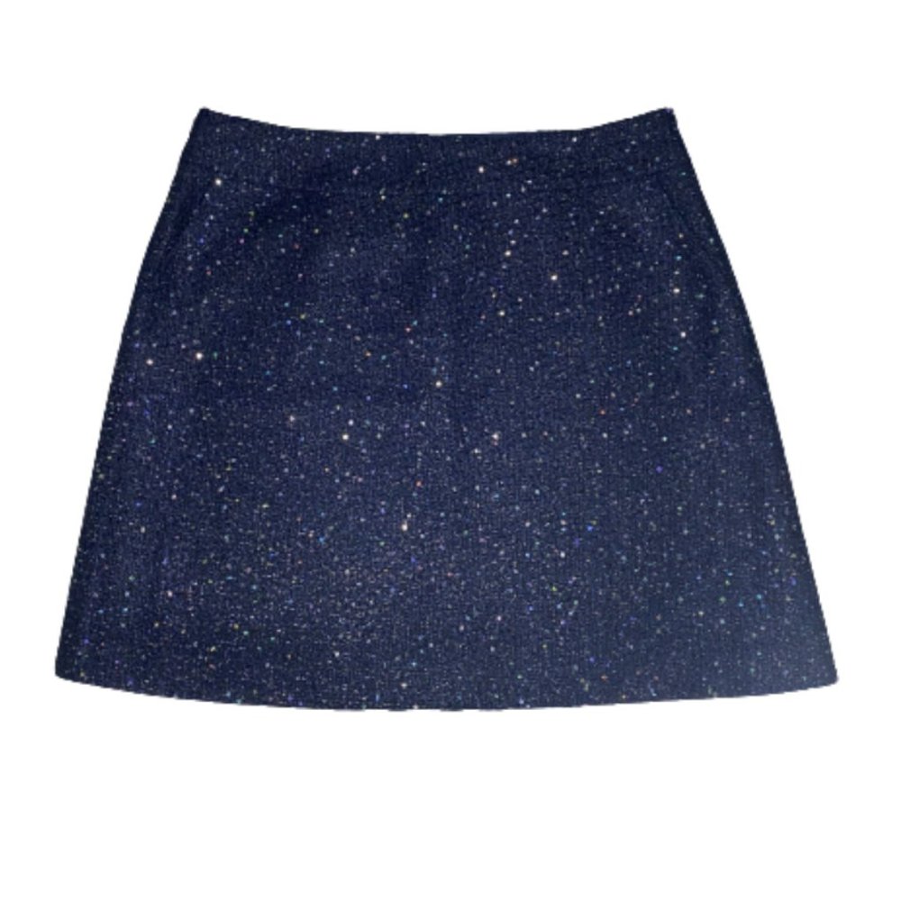 Ann Taylor Loft NWOT Blue Sequined Skirt Size 10